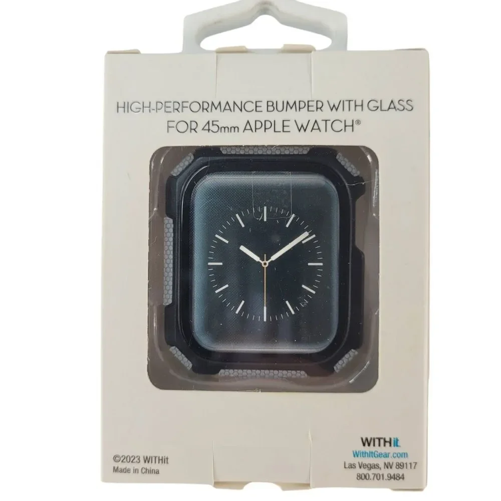 With It Dual Layer Protective Bumper With Glass For 45mm Apple Watch‎